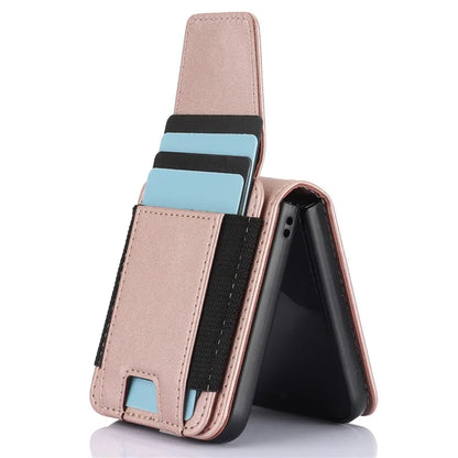 For Samsung Galaxy Z Flip5 5G Crossbody Phone Case Card Holder Leather Cover