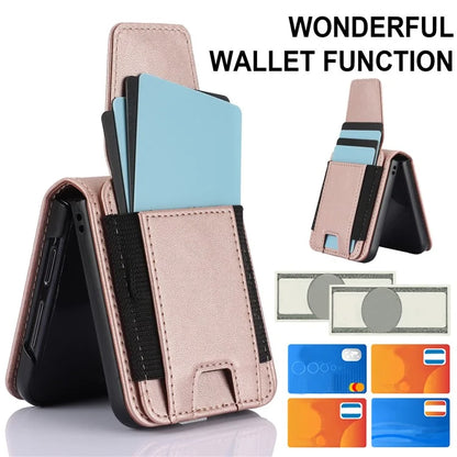 For Samsung Galaxy Z Flip5 5G Crossbody Phone Case Card Holder Leather Cover