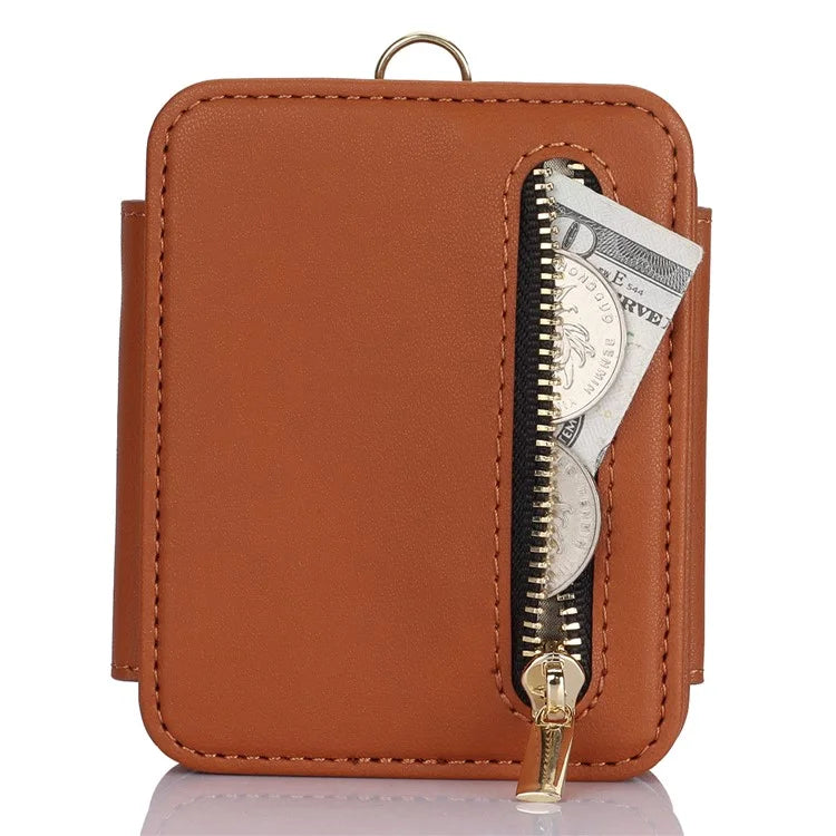 For Samsung Galaxy Z Flip5 5G Case Crossbody RFID Blocking Leather+TPU Scratch-proof Protective Shell