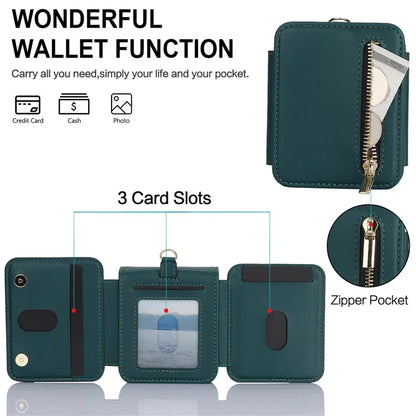 For Samsung Galaxy Z Flip5 5G Case Crossbody RFID Blocking Leather+TPU Scratch-proof Protective Shell