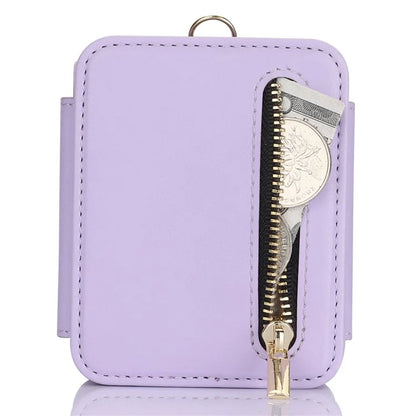 For Samsung Galaxy Z Flip5 5G Case Crossbody RFID Blocking Leather+TPU Scratch-proof Protective Shell