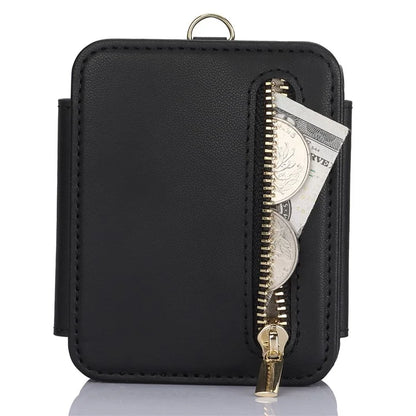 For Samsung Galaxy Z Flip5 5G Case Crossbody RFID Blocking Leather+TPU Scratch-proof Protective Shell