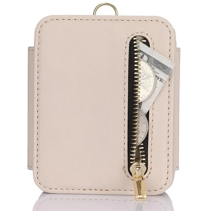 For Samsung Galaxy Z Flip5 5G Case Crossbody RFID Blocking Leather+TPU Scratch-proof Protective Shell