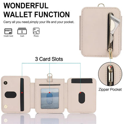 For Samsung Galaxy Z Flip5 5G Case Crossbody RFID Blocking Leather+TPU Scratch-proof Protective Shell