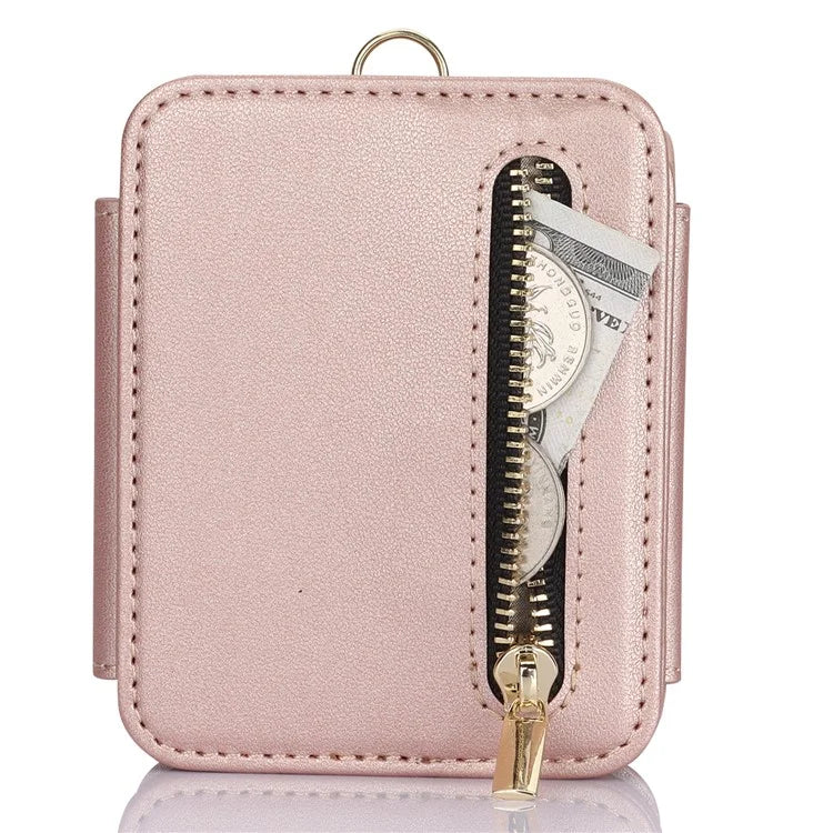 For Samsung Galaxy Z Flip5 5G Case Crossbody RFID Blocking Leather+TPU Scratch-proof Protective Shell