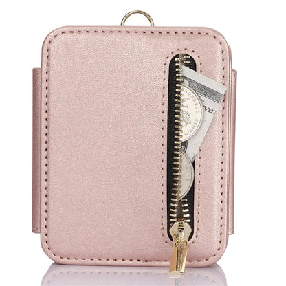 For Samsung Galaxy Z Flip5 5G Case Crossbody RFID Blocking Leather+TPU Scratch-proof Protective Shell