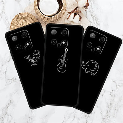 For Xiaomi 14 TPU Case Linear Pattern Printing Soft Phone Cover in Vase