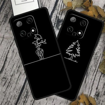 For Xiaomi 14 TPU Case Linear Pattern Printing Soft Phone Cover in Vase
