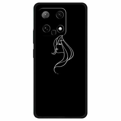 For Xiaomi 14 TPU Case Linear Pattern Printing Soft Phone Cover