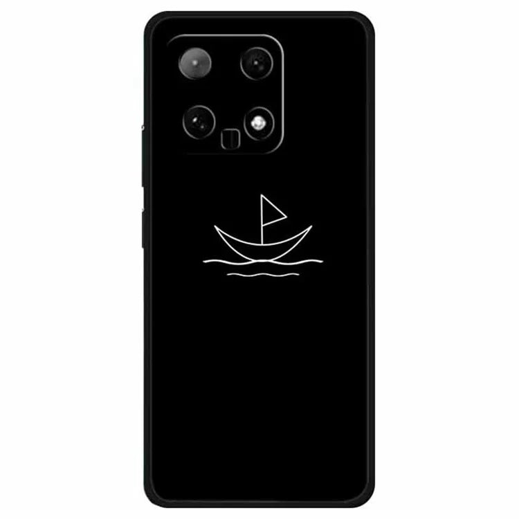 For Xiaomi 14 TPU Case Linear Pattern Printing Soft Phone Cover