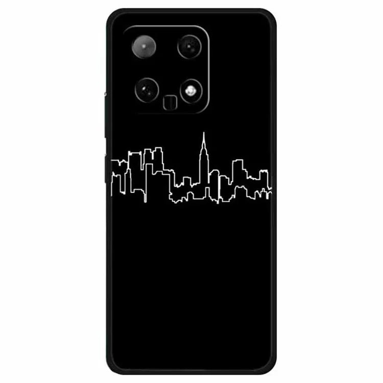 For Xiaomi 14 TPU Case Linear Pattern Printing Soft Phone Cover
