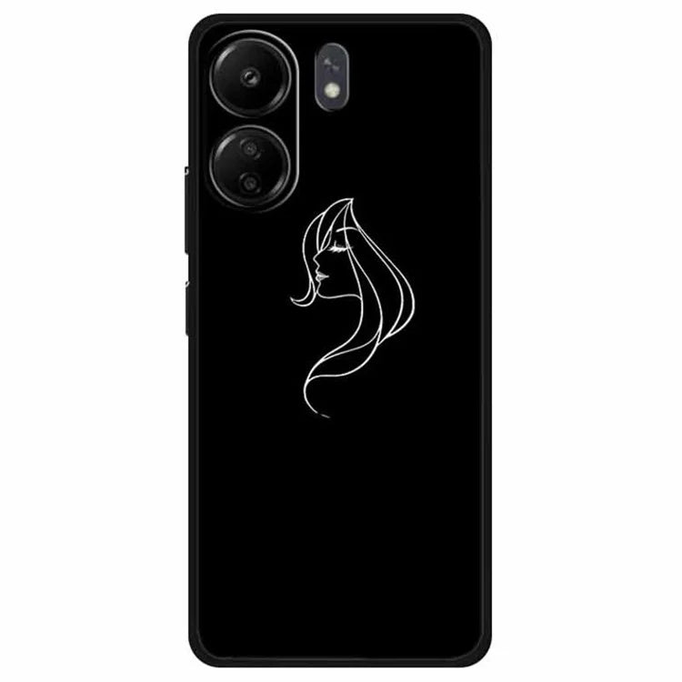 For Xiaomi Redmi 13C 4G / Poco C65 4G Phone Case TPU Back Cover Linear Pattern Printing