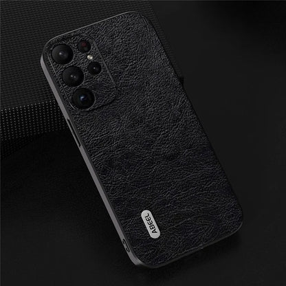 ABEEL For Samsung Galaxy S24 Ultra Retro Leather Case Litchi Texture Back Cover