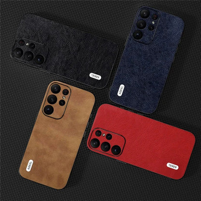 ABEEL For Samsung Galaxy S24 Ultra Retro Leather Case Litchi Texture Back Cover