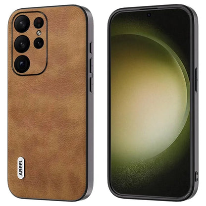 ABEEL For Samsung Galaxy S24 Ultra Retro Leather Case Litchi Texture Back Cover