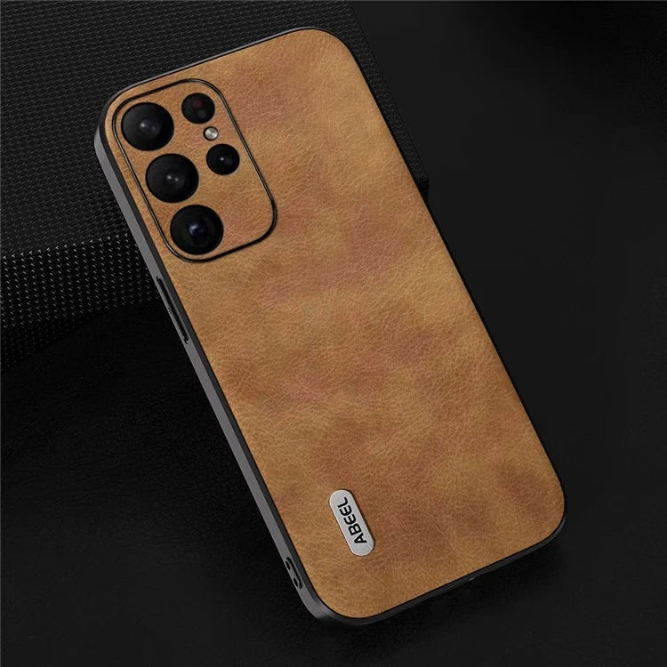 ABEEL For Samsung Galaxy S24 Ultra Retro Leather Case Litchi Texture Back Cover