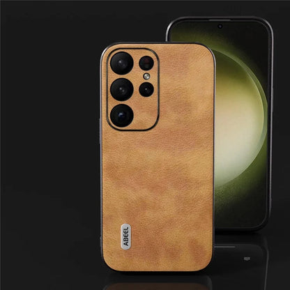 ABEEL For Samsung Galaxy S24 Ultra Retro Leather Case Litchi Texture Back Cover