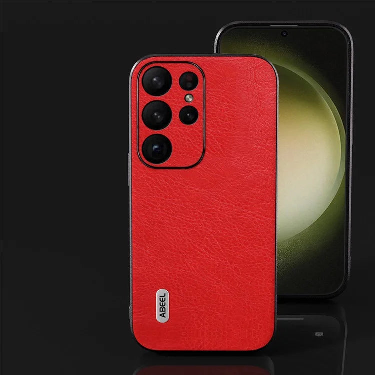 ABEEL For Samsung Galaxy S24 Ultra Retro Leather Case Litchi Texture Back Cover