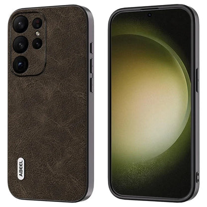 ABEEL For Samsung Galaxy S24 Ultra Leather Phone Back Case Fantasy Lychee Texture Cover