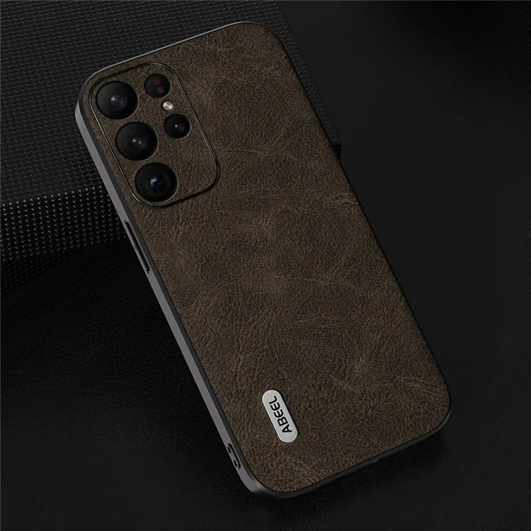 ABEEL For Samsung Galaxy S24 Ultra Leather Phone Back Case Fantasy Lychee Texture Cover