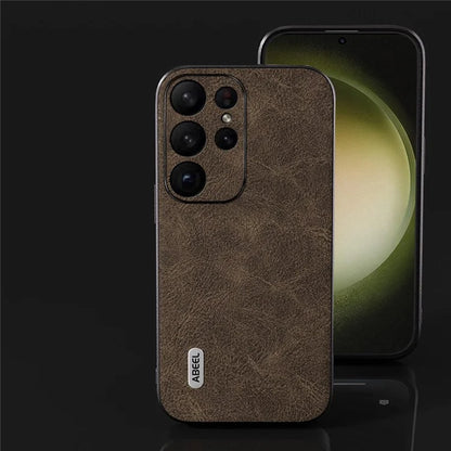 ABEEL For Samsung Galaxy S24 Ultra Leather Phone Back Case Fantasy Lychee Texture Cover