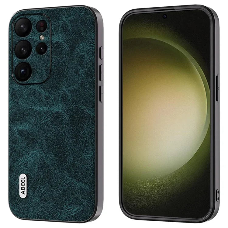 ABEEL For Samsung Galaxy S24 Ultra Leather Phone Back Case Fantasy Lychee Texture Cover