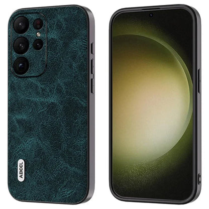 ABEEL For Samsung Galaxy S24 Ultra Leather Phone Back Case Fantasy Lychee Texture Cover
