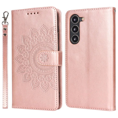 For Samsung Galaxy S23 Cell Phone Case R61 Texture PU Leather Wallet Stand Protective Cover