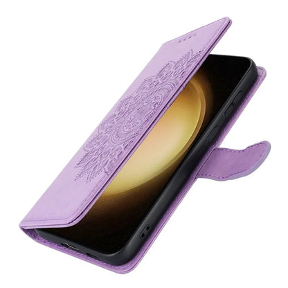 For Samsung Galaxy S23 Cell Phone Case R61 Texture PU Leather Wallet Stand Protective Cover