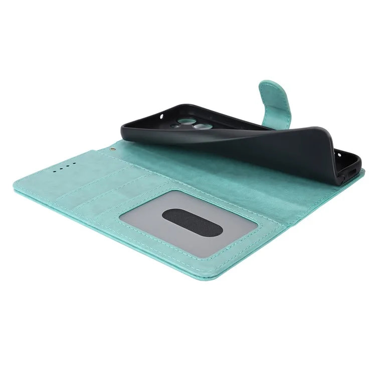 For Samsung Galaxy S23 Cell Phone Case R61 Texture PU Leather Wallet Stand Protective Cover