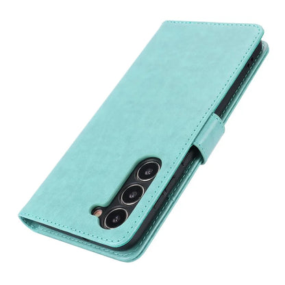 For Samsung Galaxy S23 Cell Phone Case R61 Texture PU Leather Wallet Stand Protective Cover