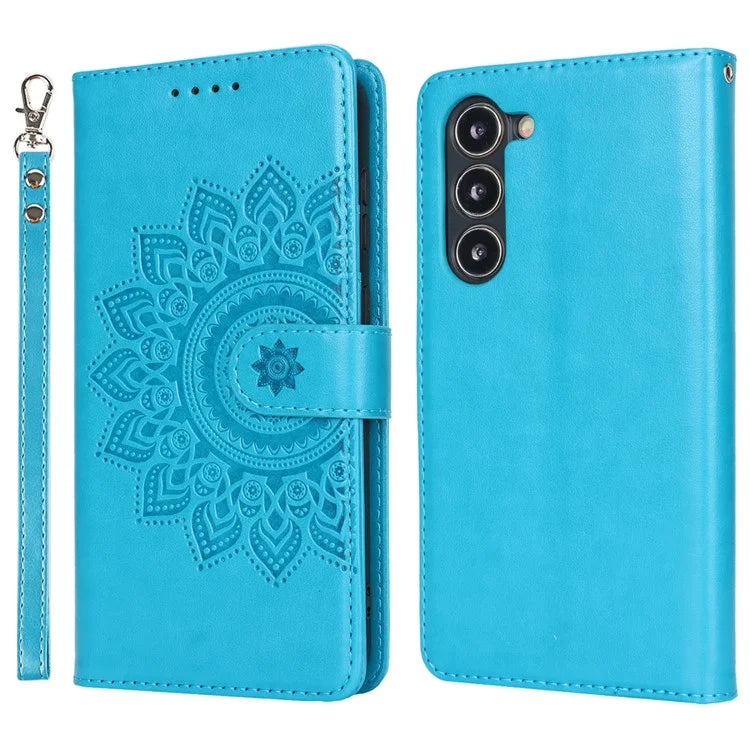 For Samsung Galaxy S23 Cell Phone Case R61 Texture PU Leather Wallet Stand Protective Cover