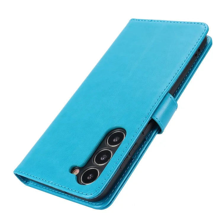 For Samsung Galaxy S23 Cell Phone Case R61 Texture PU Leather Wallet Stand Protective Cover