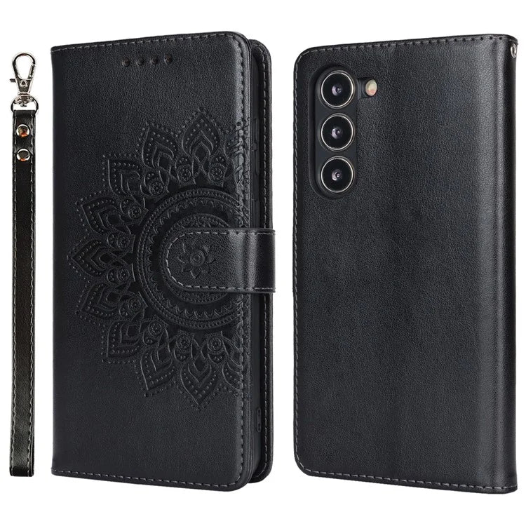 For Samsung Galaxy S23 Cell Phone Case R61 Texture PU Leather Wallet Stand Protective Cover