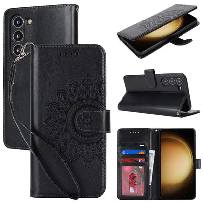 For Samsung Galaxy S23 Cell Phone Case R61 Texture PU Leather Wallet Stand Protective Cover