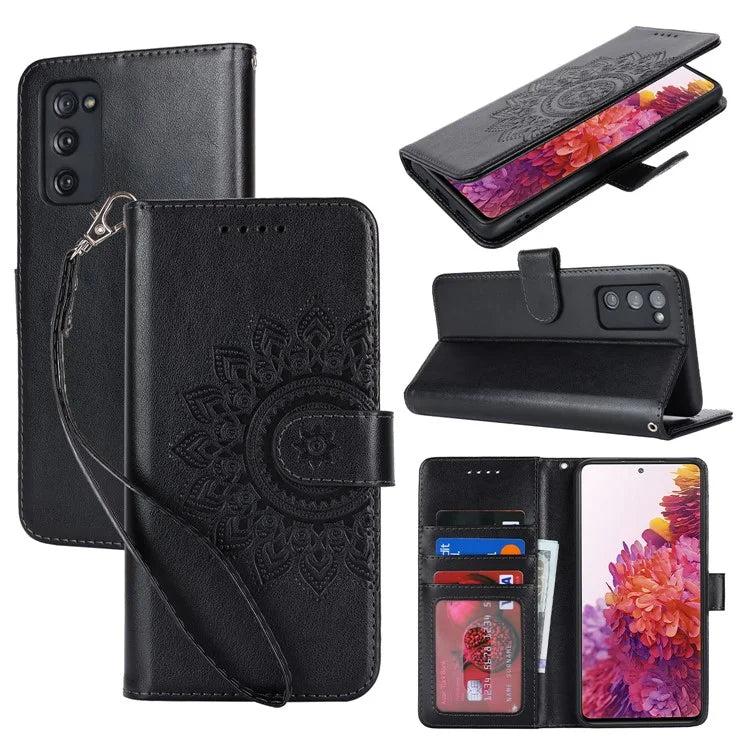 For Samsung Galaxy S20 FE 4G / FE 5G / S20 Lite / S20 FE 2022 Case R61 Texture Wallet PU Leather Phone Cover
