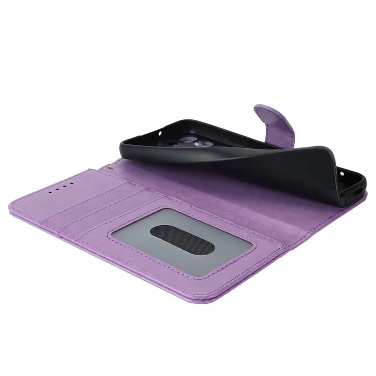 For Samsung Galaxy S22 5G Cell Phone Case R61 Texture PU Leather Wallet Shockproof Cover