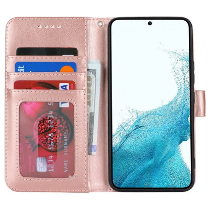 For Samsung Galaxy S22 5G Cell Phone Case R61 Texture PU Leather Wallet Shockproof Cover