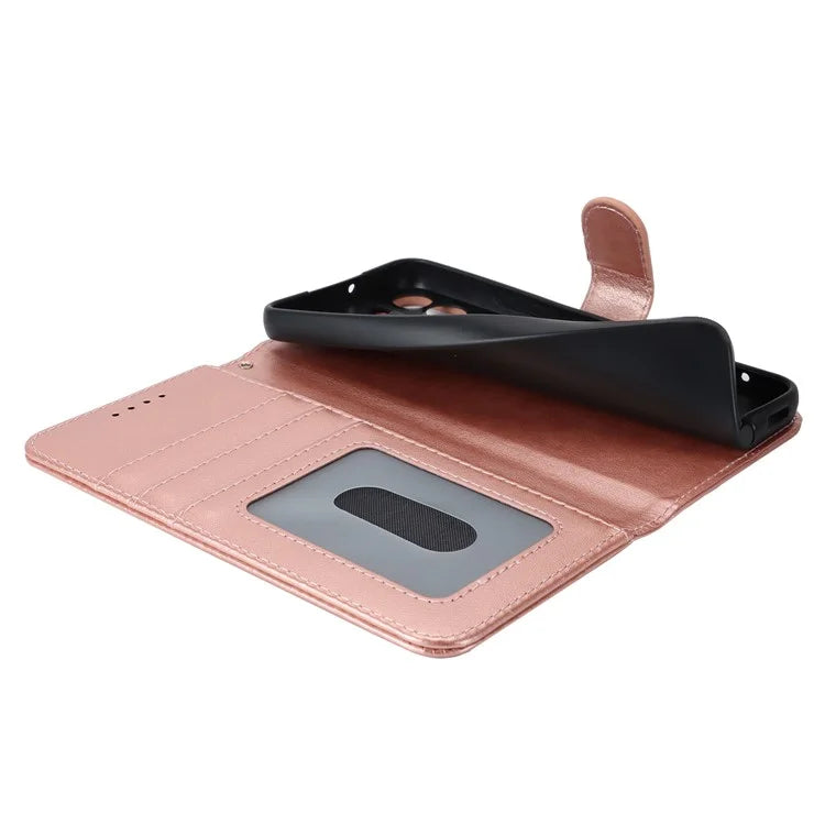 For Samsung Galaxy S22 5G Cell Phone Case R61 Texture PU Leather Wallet Shockproof Cover