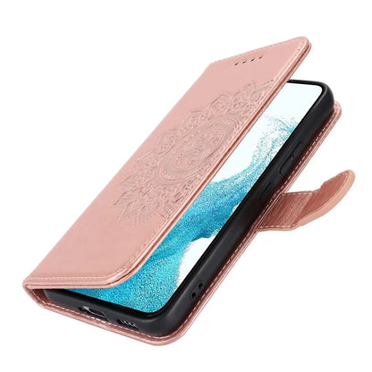 For Samsung Galaxy S22 5G Cell Phone Case R61 Texture PU Leather Wallet Shockproof Cover