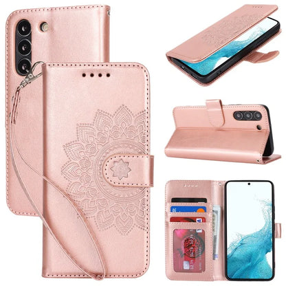 For Samsung Galaxy S22 5G Cell Phone Case R61 Texture PU Leather Wallet Shockproof Cover