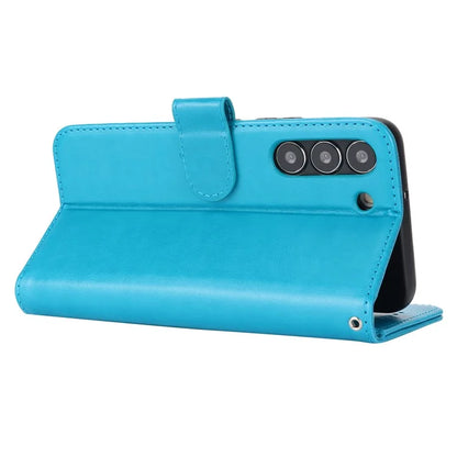 For Samsung Galaxy S22 5G Cell Phone Case R61 Texture PU Leather Wallet Shockproof Cover