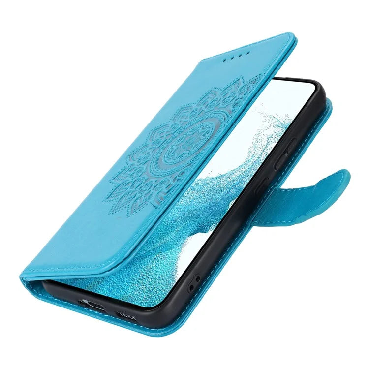 For Samsung Galaxy S22 5G Cell Phone Case R61 Texture PU Leather Wallet Shockproof Cover