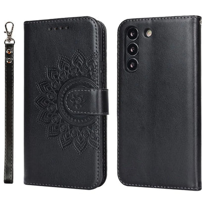 For Samsung Galaxy S22 5G Cell Phone Case R61 Texture PU Leather Wallet Shockproof Cover