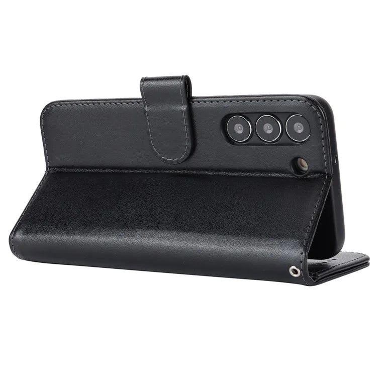 For Samsung Galaxy S22 5G Cell Phone Case R61 Texture PU Leather Wallet Shockproof Cover