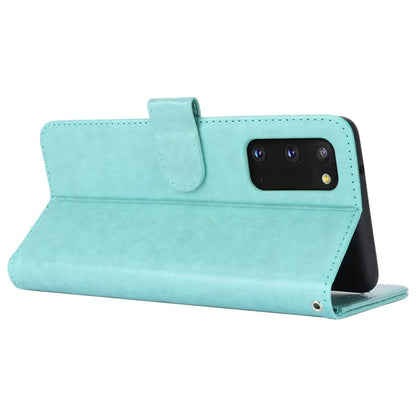 For Samsung Galaxy S20 4G / 5G Cell Phone Case R61 Texture Imprinted Leather Wallet Anti-scratch Cover