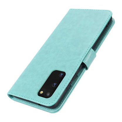 For Samsung Galaxy S20 4G / 5G Cell Phone Case R61 Texture Imprinted Leather Wallet Anti-scratch Cover