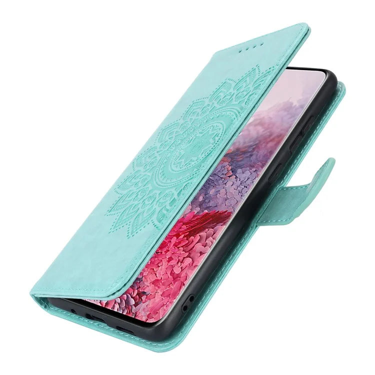 For Samsung Galaxy S20 4G / 5G Cell Phone Case R61 Texture Imprinted Leather Wallet Anti-scratch Cover