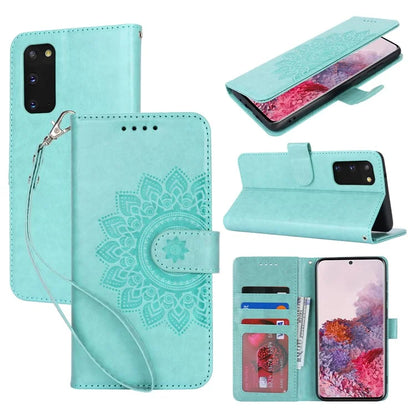 For Samsung Galaxy S20 4G / 5G Cell Phone Case R61 Texture Imprinted Leather Wallet Anti-scratch Cover