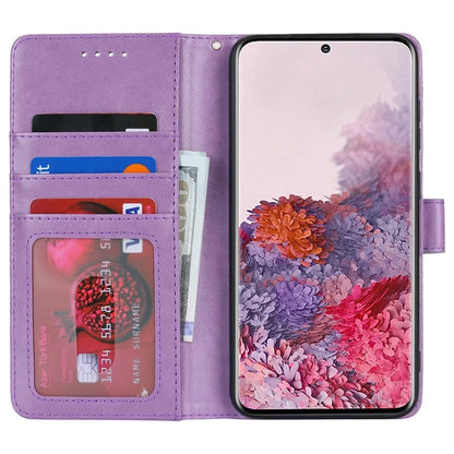 For Samsung Galaxy S20 4G / 5G Cell Phone Case R61 Texture Imprinted Leather Wallet Anti-scratch Cover